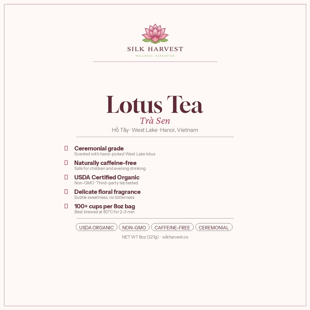 Lotus Tea — Lotus Tea — Ceremonial Grade · USDA Organic · Hanoi, Vietnam
